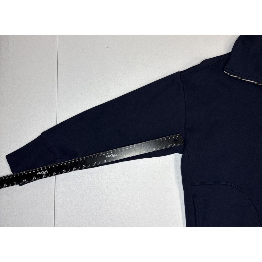 Free Assembly Women Size M Half Zip Pullover Sweatshirt Navy Blue - Picture 7 of 7